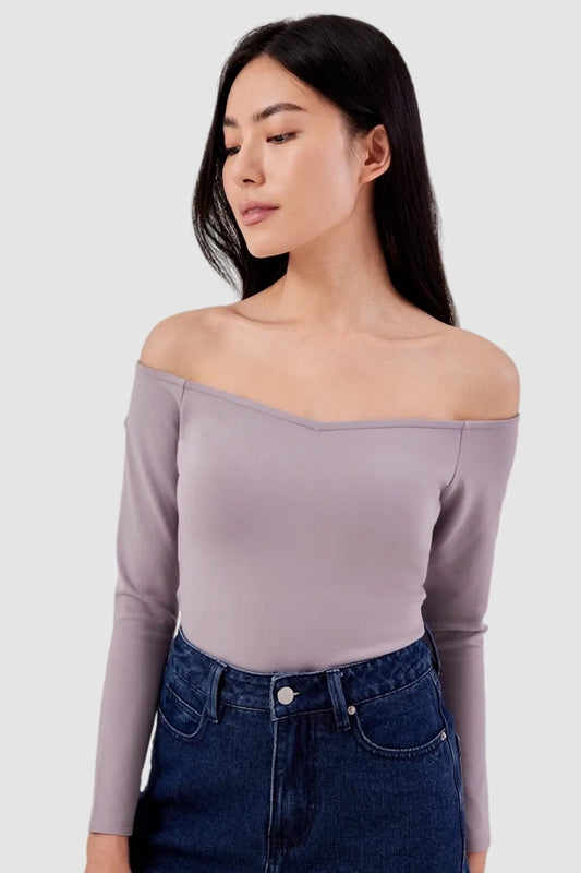 Fossil Lavender Top