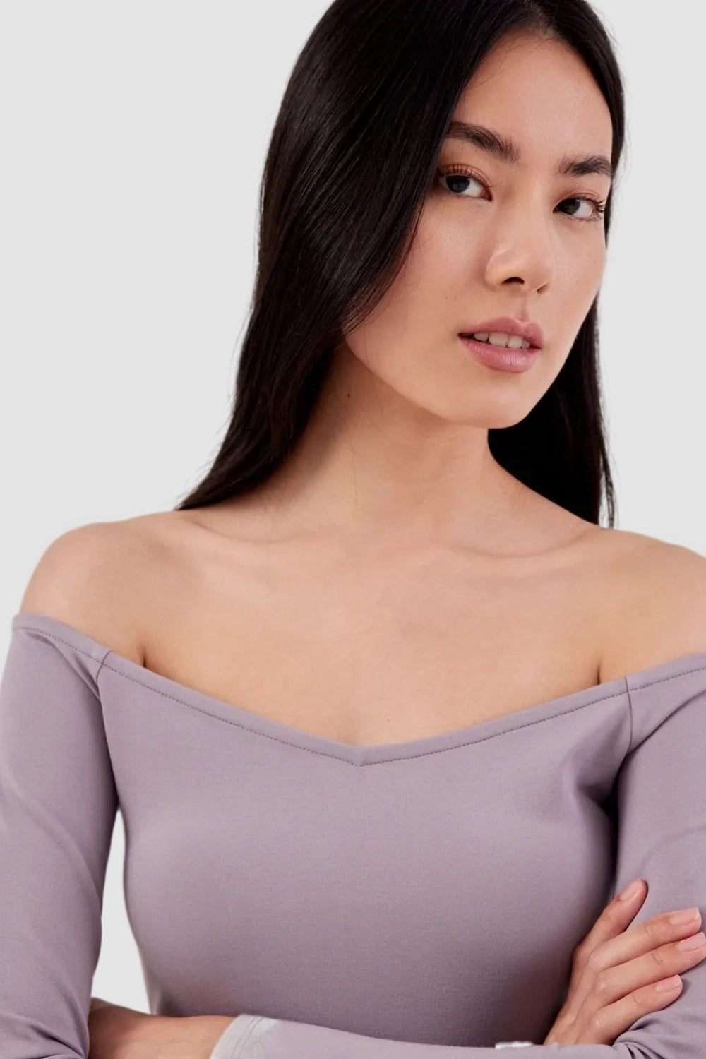 Fossil Lavender Top