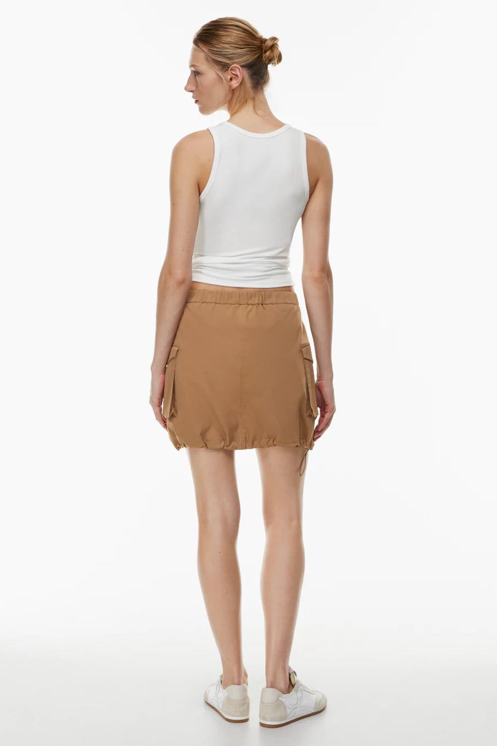 Iridescent dark beige skirt