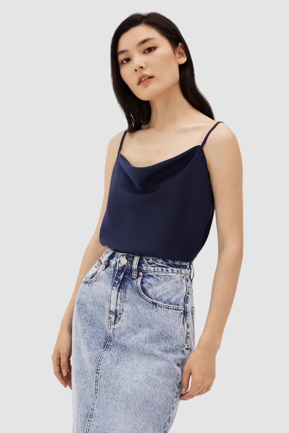 Grass Navy Blue Top