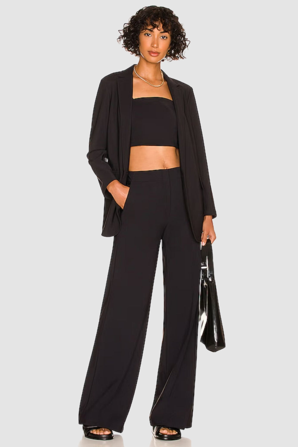 Black Poly Comfy Trouser