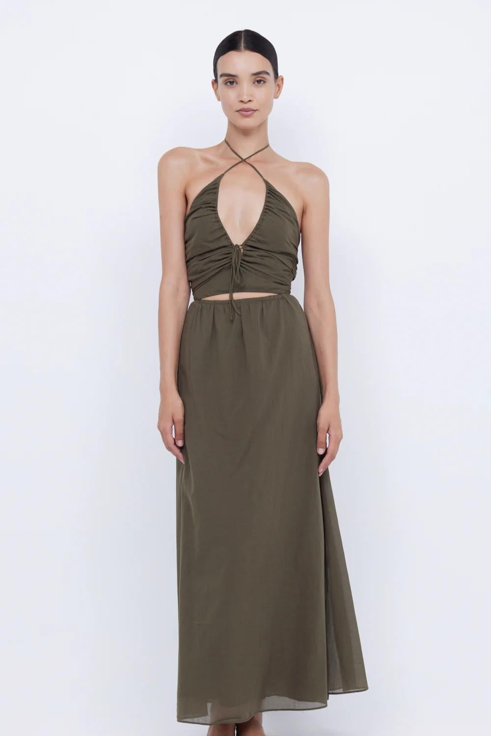 Radiant Olive Green Dress