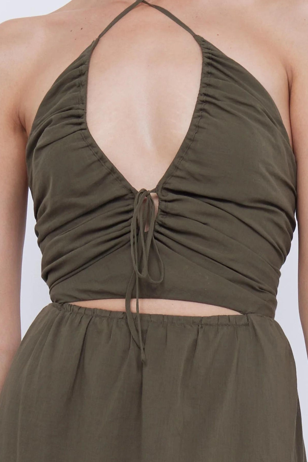 Radiant Olive Green Dress