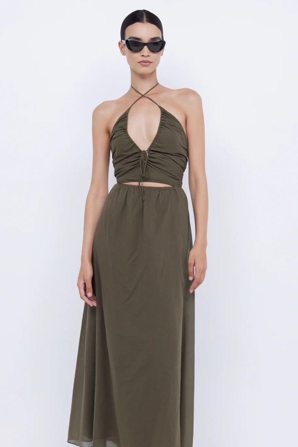 Radiant Olive Green Dress