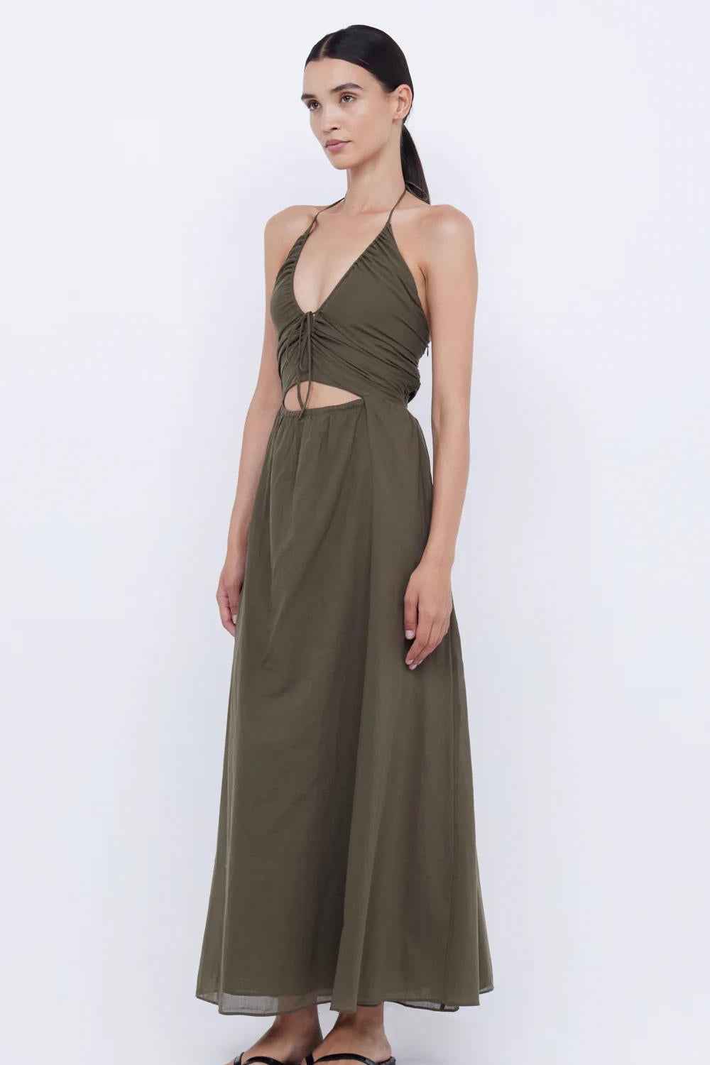 Radiant Olive Green Dress