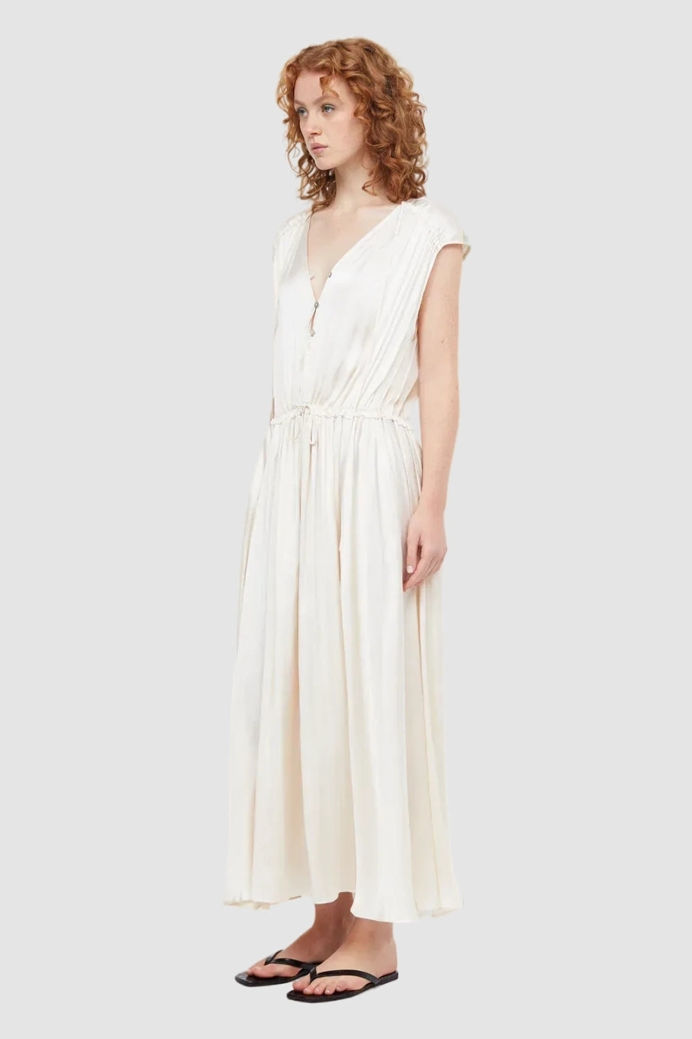 Botanical Pearl White Dress