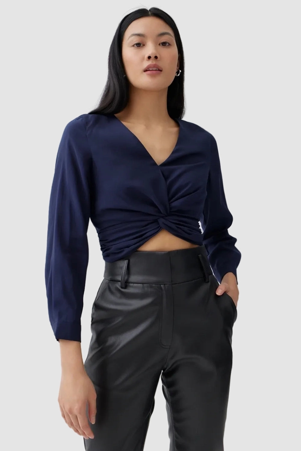 Dhaka Navy Blue Top