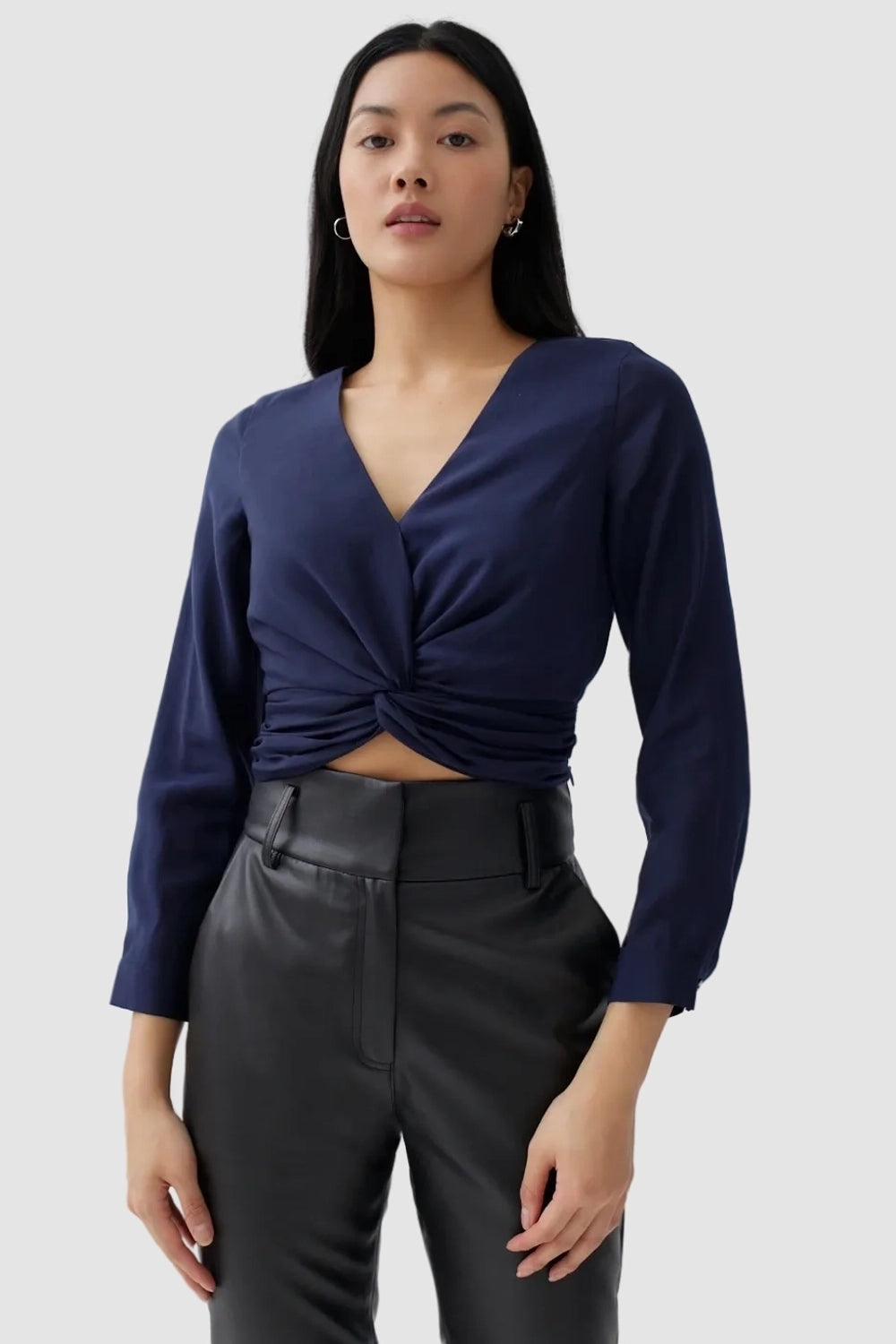 Dhaka Navy Blue Top