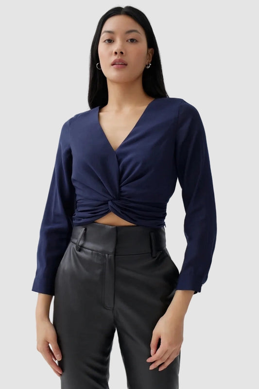 Dhaka Navy Blue Top