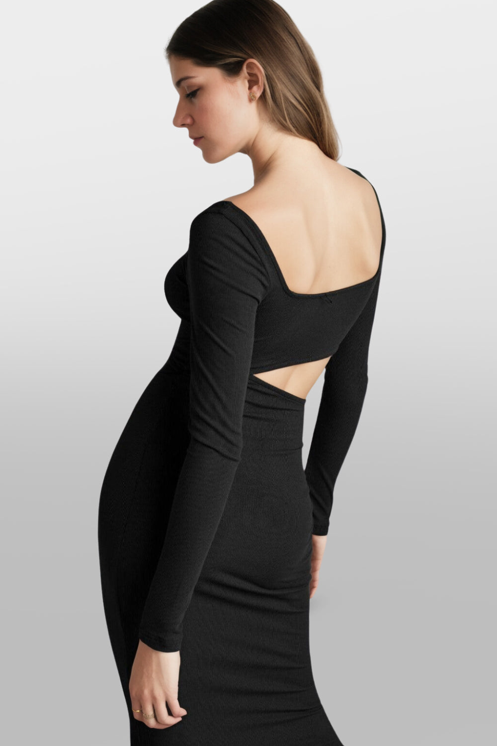 Night Whisper Black Dress